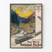 Vintage Western National Parks Train Poster