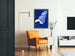 Poster Blauw Zeilboot en Sterrennacht