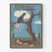 Vintage advertising poster for Antalgyl with fox and crow
