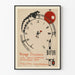 Poster Reisbureau Circulaire ontwerp trein en klok