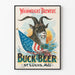 Vintage Buck Beer Poster Wainwright Brewery St. Louis