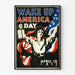Vintage Amerikaanse Poster Wake Up America Day 1917