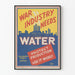 Vintage Industrial Poster War Industry Needs Water