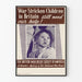 Vintage poster van kinderen die slachtoffer zijn van oorlog in Groot-Brittannië
