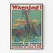 Vintage Poster Warning - Consequences of Neglect at Work