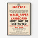 Vintage poster voor papier- en kartonbehoud 1942