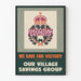 Vintage poster of national savings and village savings group