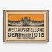 Vintage poster Wereldtentoonstelling Gent 1913 België — ingelijst kunstwerk aan de muur