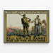 Vintage militaire wervingsposter en industriële productie — ingelijst kunstwerk aan de muur