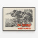Vintage Militair Poster "Westward" – Historische Muurdecoratie — ingelijst kunstwerk aan de muur