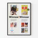 Wall decoration poster Winnaar & Winnaar Awarded books 2003-2004