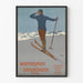 Vintage poster of winter sports in Graubünden, Switzerland