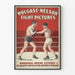 Vintage boxing poster Wolgast-Nelson fight pictures