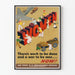 Vintage poster vrouwen werk oorlog arbeidskrachten