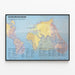 Poster Internationaal Uitzendschema Satelliet Worldnet 1988 — ingelijst kunstwerk aan de muur