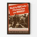 Vintage Canadese militaire propagandaposter - Zou Hij Beter Strijden?