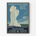 Vintage poster van Yellowstone National Park Ranger Natuurbeschermingsdienst