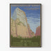 Vintage poster Nationaal Park Zion Service Ranger Natuurbeschermer