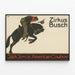 Vintage poster Zirkus Busch Jack Joyce Amerikaanse cowboy — ingelijst kunstwerk aan de muur