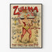 Vintage Zulima Poster of the Iron Queen - English Strongwoman